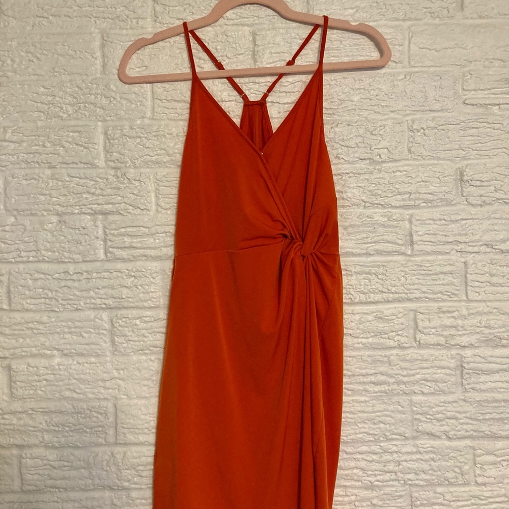 BCBGeneration Twist Wrap Dress in Saffron - Small